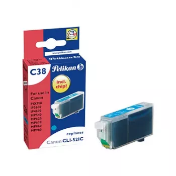 Cartucho de tinta Pelikan para Canon CLI-521C ciano