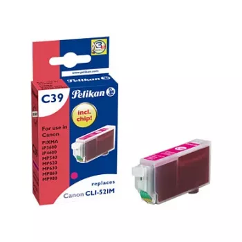Cartucho de tinta compatível Pelikan para Canon CLI-521M magenta 9ml