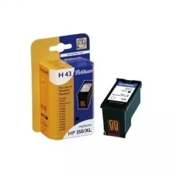 Pelikan Cartucho de tinta remanufaturado para HP 350XL (CB336EE), preto