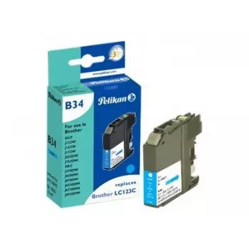 Tinteiro compatível Pelikan para Brother LC123C ciano 10 ml 600 páginas