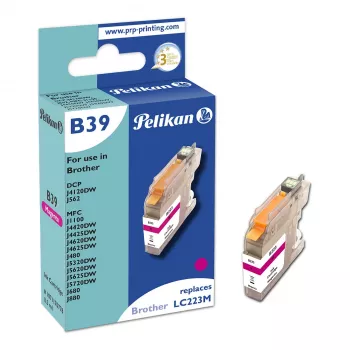 Pelikan Cartucho de Tinta Compatível para Brother LC223M Magenta 10ml 550 Páginas