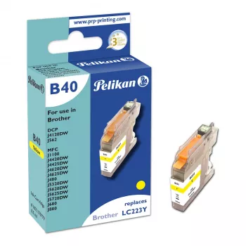 Pelikan Cartucho de Tinta Compatível para Brother LC223Y Amarelo