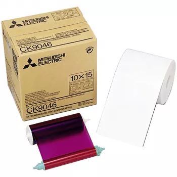 Mitsubishi Electric CK 9046 10 x 15 cm 600 impressões Papel e fita de sublimação de tinta Kit