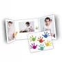 DAIBER Capas para fotografias de mãos 13x18 cm, pack de 25, branco com design de impressão de mão multicolor