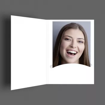 DAIBER Profi-Line Capas de passepartout para fotografias branco pack de 100 para fotografias até 4,5x6 cm