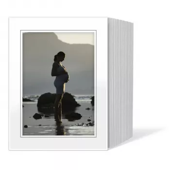 DAIBER Passepartout 13x18 cm branco/linha cinzenta, 125 unid.