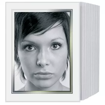 DAIBER 1x125 Passepartouts 13x18 cm Passepartouts de imagem branco para fotografias 9x13