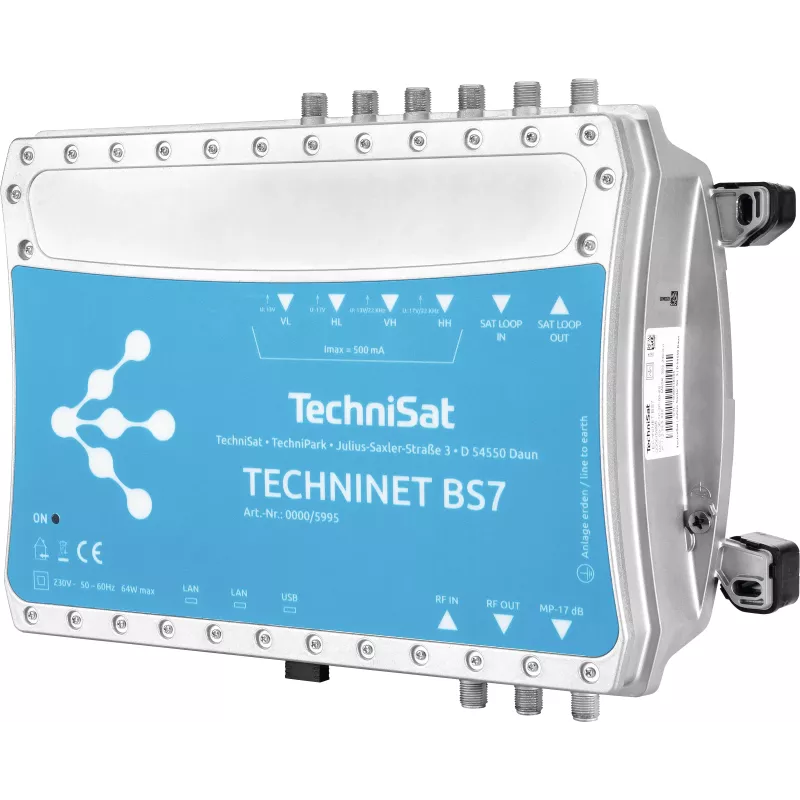 TechniSat TechniNet BS7 Digital Estação Central Compacta de 16 Módulos DVB-S(2) / DVB-C (0000/5995)