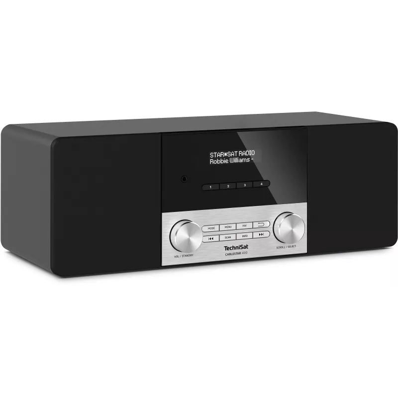 TechniSat CABLESTAR 400 Rádio DAB+ com Bluetooth, 2 x 10 W, Preto