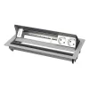 Kindermann CablePort standard² caixa de painel de ligação de secretária de 6 vias prateado