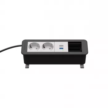 Kindermann CP Office Desk 4-F 2x Schuko 1x USB-A/C módulo de carregamento (7550000222)