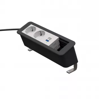 Kindermann CP Office Desk 4-F 2x Schuko 1x USB-A/C módulo de carregamento (7550000222)