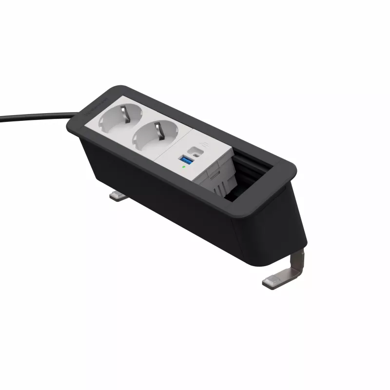 Kindermann CP Office Desk 4-F 2x Schuko 1x USB-A/C módulo de carregamento (7550000222)