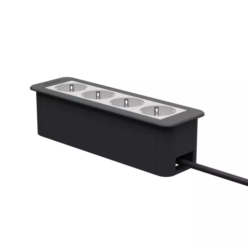 Kindermann CP Office moldura 4 vias 4 x tomada de alimentação (7551000204)