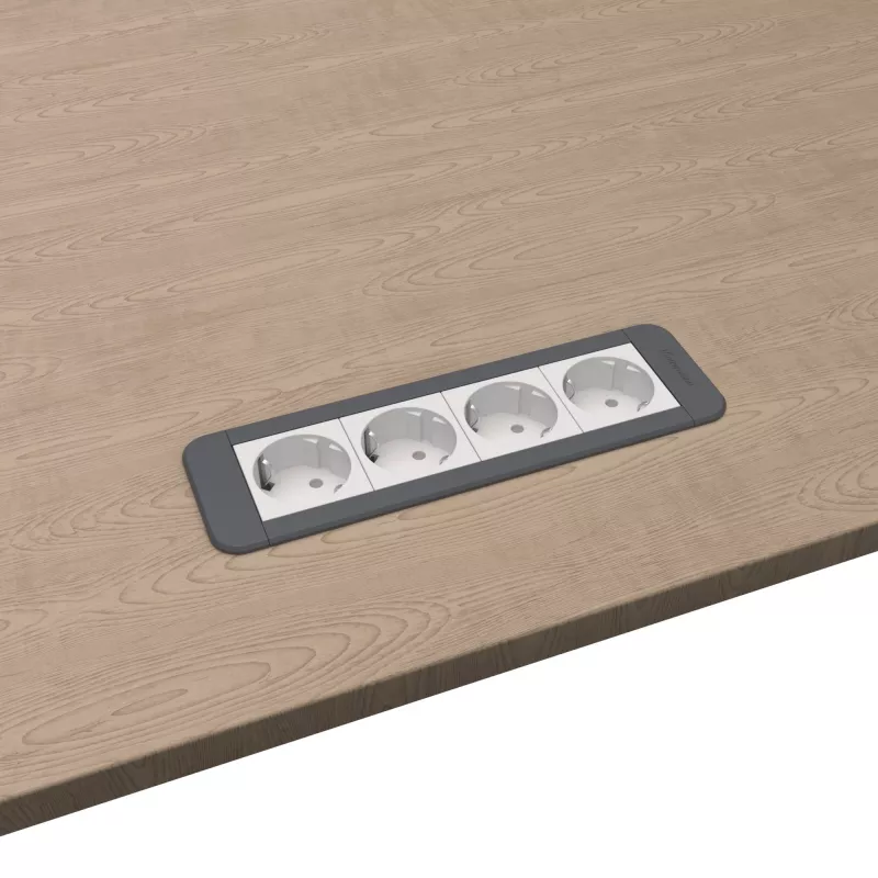 Kindermann CP Office moldura 4 vias 4 x tomada de alimentação (7551000204)