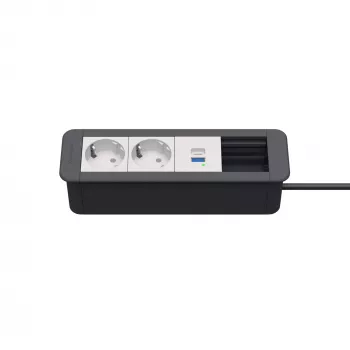 Kindermann CP Office moldura 4-FA 2x alimentação/USB
