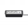 Kindermann CP Office Frame módulo de ligação de secretária de 4 posições com 3x tomadas Schuko e 1x porta de carregamento USB-A (7551000223)