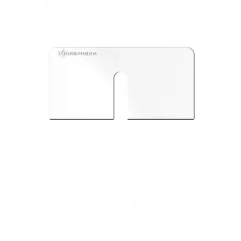 Moldura de tomada Kindermann Konnect Design Click branco puro RAL 9010 2 portas Keystone
