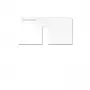 Moldura de tomada Kindermann Konnect Design Click branco puro RAL 9010 2 portas Keystone