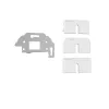 Moldura de tomada Kindermann Konnect Design Click branco puro RAL 9010 2 portas Keystone