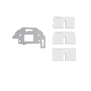 Moldura de tomada Kindermann Konnect Design Click branco puro RAL 9010 2 portas Keystone