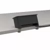 Régua de tomadas Kindermann CP Office Desk 3 tomadas com 3 tomadas Schuko, cabo de 2m, prateado/preto
