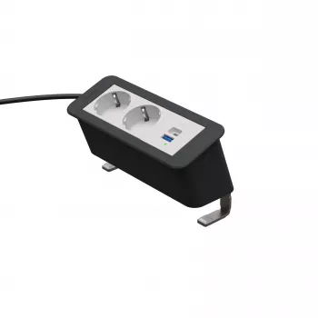 Kindermann CP Office Desk 3 tomadas 2x corrente 1x USB PD (7550000132)