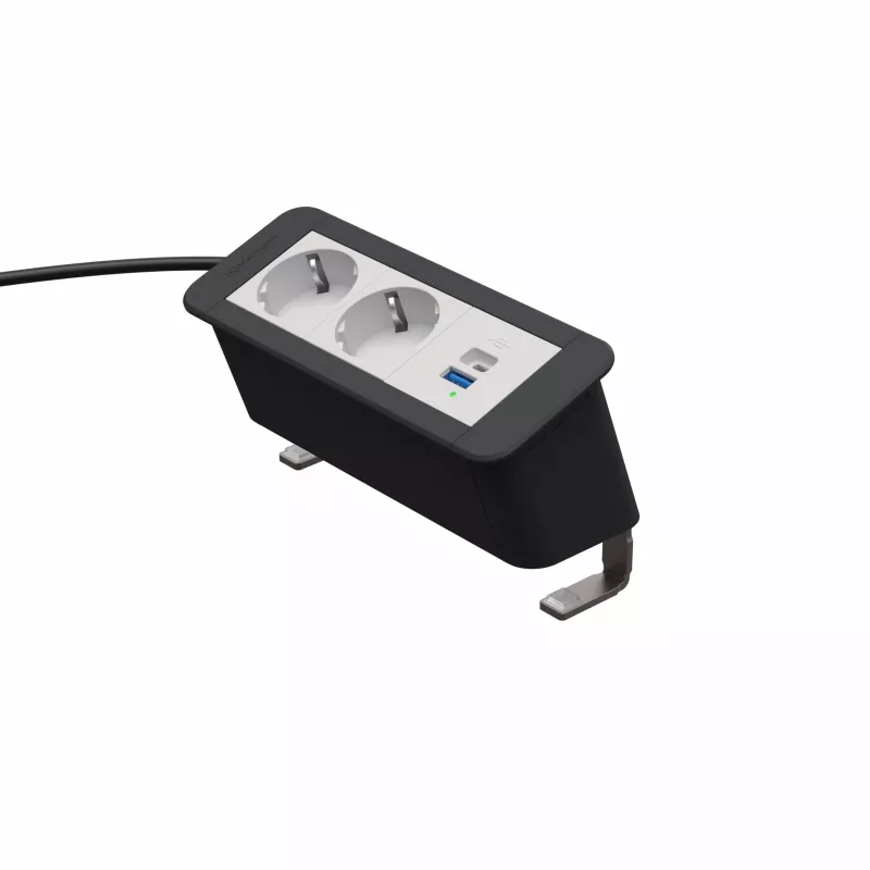 Kindermann CP Office Desk 3 tomadas 2x corrente 1x USB PD (7550000132)