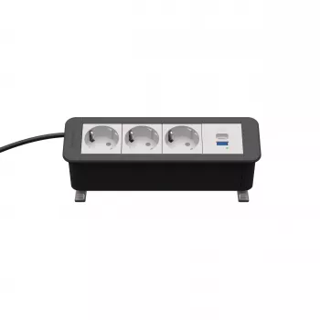 Kindermann CP Office desk 4-f 3x tomada 1x USB PD