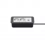 Kindermann CP Office Frame de 3 posições 2x Schuko 1x USB-C PD módulo de ligação de mesa
