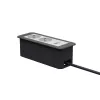 Kindermann CP Office Frame de 3 posições 2x Schuko 1x USB-C PD módulo de ligação de mesa