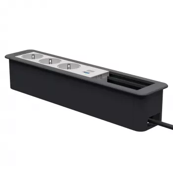 Kindermann CP Office Frame 6f 3xSt 1xUSB PD hub de conectividade de secretária