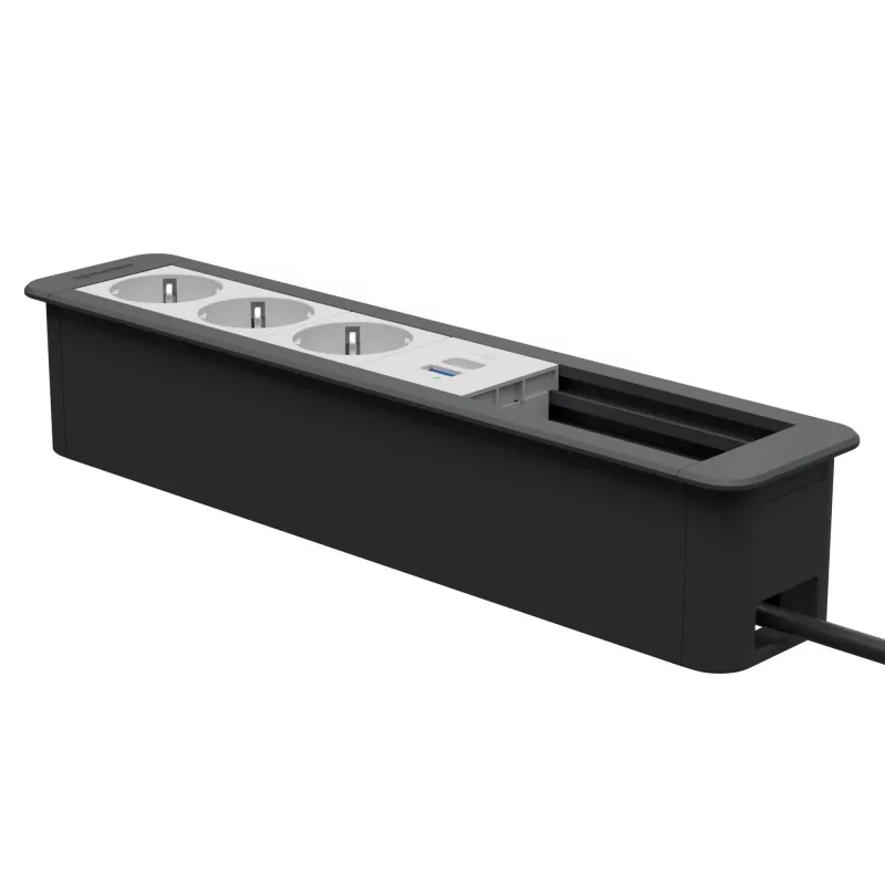 Kindermann CP Office Frame 6f 3xSt 1xUSB PD hub de conectividade de secretária