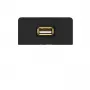 Painel de ligação USB 2.0 Kindermann antracite RAL 7024 meio quadro com cabo pigtail 7457000522
