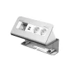 Kindermann CablePort desk de 4 posições 2x corrente 2x USB módulo de ligação de mesa, alumínio