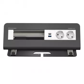 Módulo de fixação de secretária Kindermann CablePort desk² 6 tomadas 2x tomada USB
