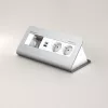 Kindermann CP desk 80 4 ranhuras 2x corrente USB painel de ligação de secretária