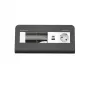 Painel de ligação de secretária Kindermann CP desk² 80 4 tomadas com 1x corrente e 1x USB-A, prateado/preto