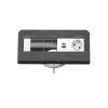 Painel de ligação de secretária Kindermann CP desk² 80 4 tomadas com 1x corrente e 1x USB-A, prateado/preto