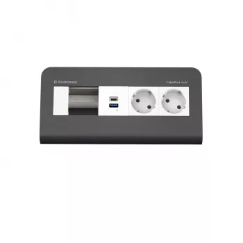 Kindermann CP desk 80 de 4 posições 2x corrente USB (7430001372)