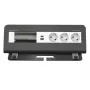 Kindermann CablePort desk de 6 posições 3x Schuko 2x USB-A módulo de ligação de secretária prateado/preto