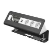 Kindermann CablePort desk de 6 posições 3x Schuko 2x USB-A módulo de ligação de secretária prateado/preto