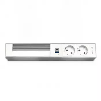 Suporte de módulos Kindermann 6 tomadas com 2x corrente e USB (7449001332)