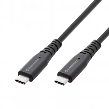 Cabo USB 4.0 Kindermann 2m USB-C para USB-C - cabo de dados/vídeo/carregamento - preto