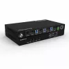 KVM Switch Kindermann 41C - KVM Switch digital de 4 portas com DVI-D, USB, áudio, emulação EDID