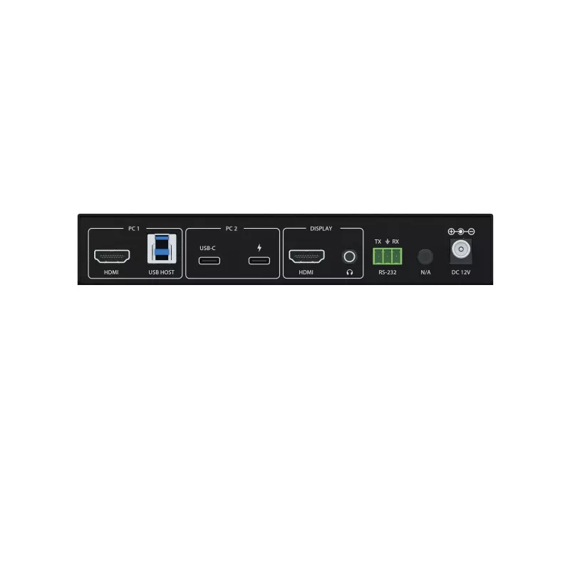 KVM Switch Kindermann 21C - KVM Switch DVI-I de 2 portas com áudio e hub USB