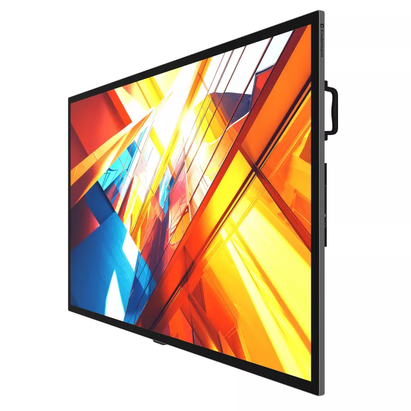 Ecrã interativo plano Kindermann TD-4075 75 polegadas - 4K UHD - 600 cd/m² - Touch PCAP de 10 pontos - Android 11