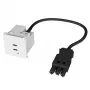 Carregador Kindermann USB-C de porta dupla 65W PD