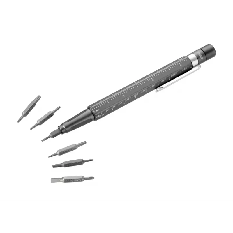 TROIKA Caneta de ponta CONSTRUCTION TOOL 13 Caneta esferográfica multiferramenta (BIT20/TI)