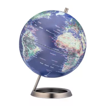 TROIKA Globo 23.5 Degrees (G2507-P2P2/CB) - Globo de secretária pisa-papéis, base cromada, 60mm
